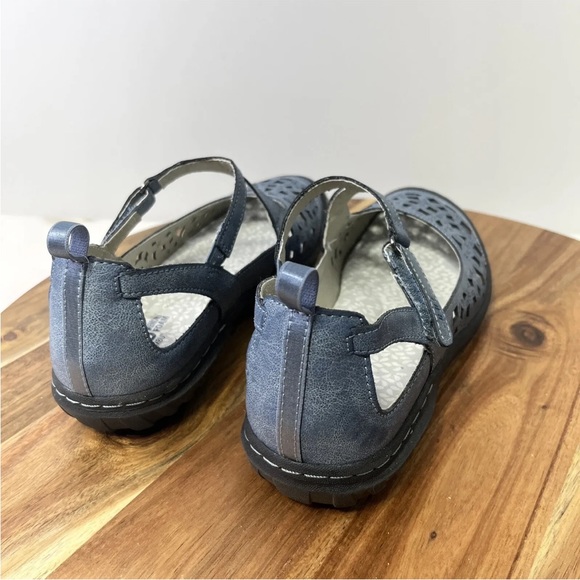 JBU by Jambu bellerose blue Mary Jane SlipOn Vegan Leather Women's 9 M Sandals - Picture 5 of 11